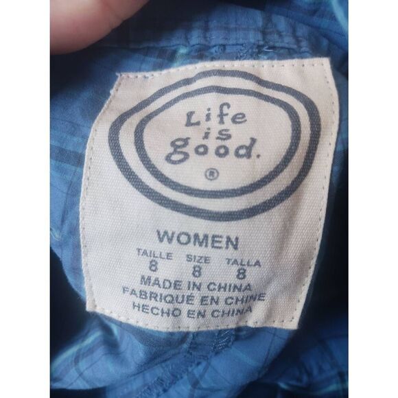 Women's 8 life is good Plaid short - Picture 3 of 3